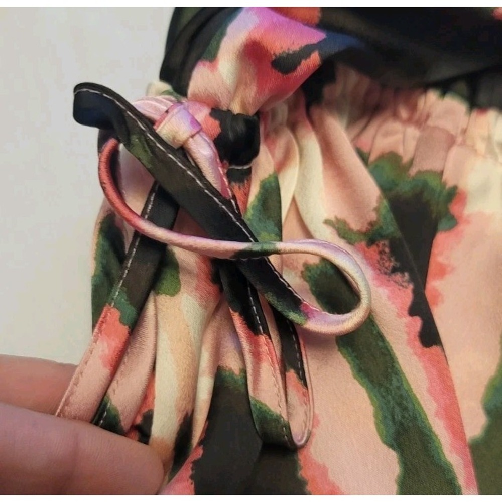 Peplum Satin Camisole Top Plus 3x Coquette Y2K Going Out Tie Side - Picture 10 of 12